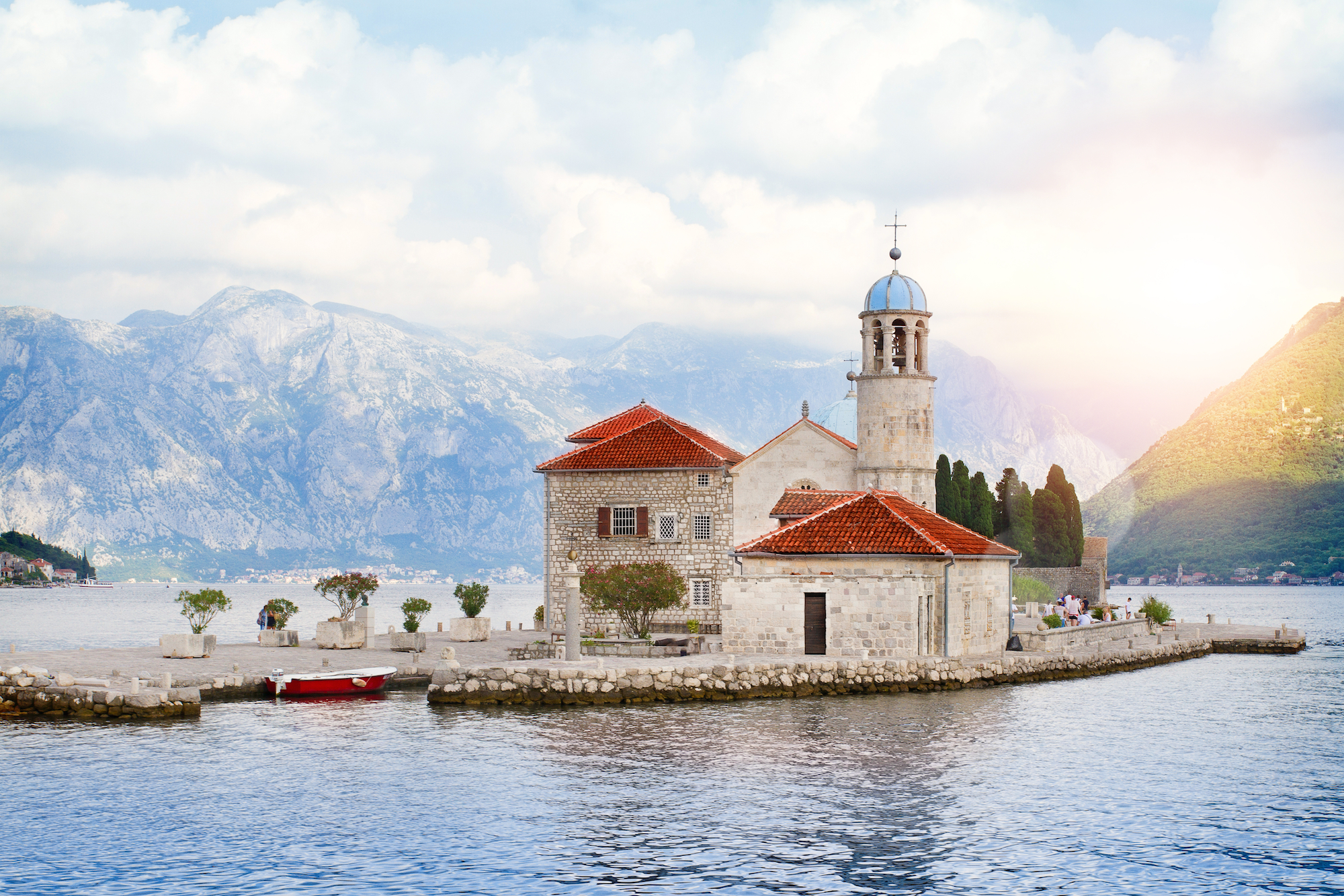 our lady of the rocks church in montenegro