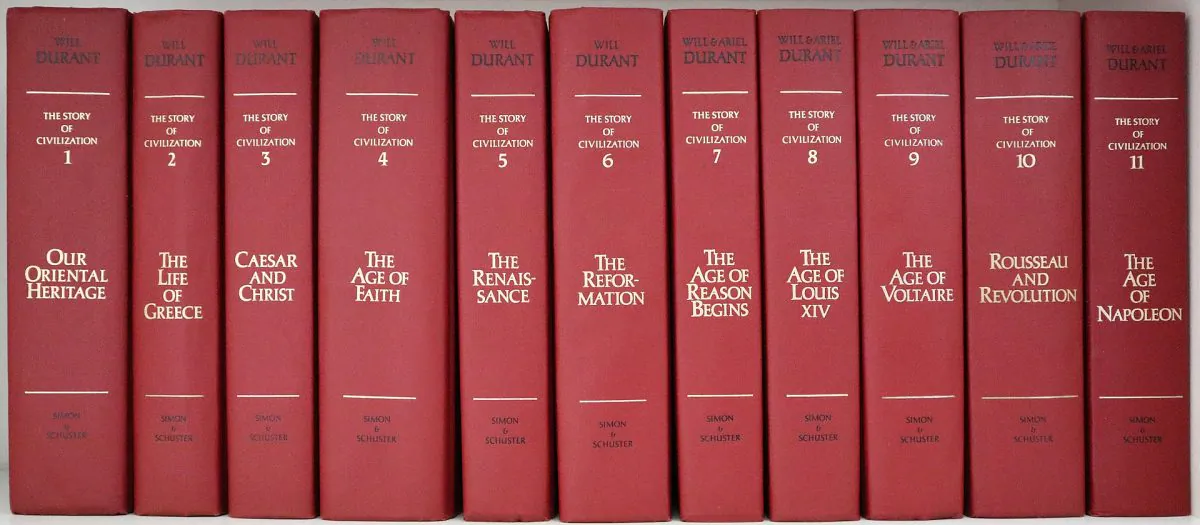 The 11-volume set of Will and Ariel Durant’s “The Story of Civilization.”
(CC BY-SA 4.0)