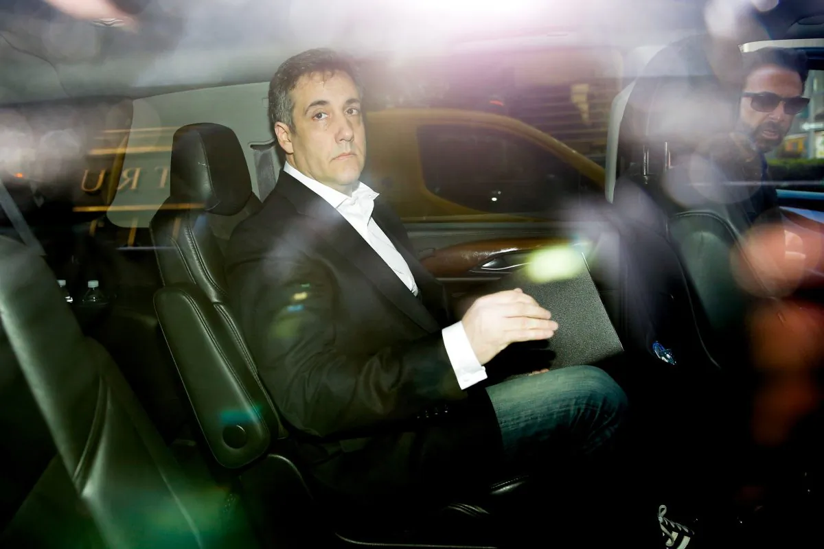 Michael Cohen is seen in his car as he leaves his apartment in New York City before heading to Otisville, N.Y., to serve a 3-year prison sentence on May 6, 2019. (EDUARDO MUNOZ ALVAREZ/AFP/Getty Images)