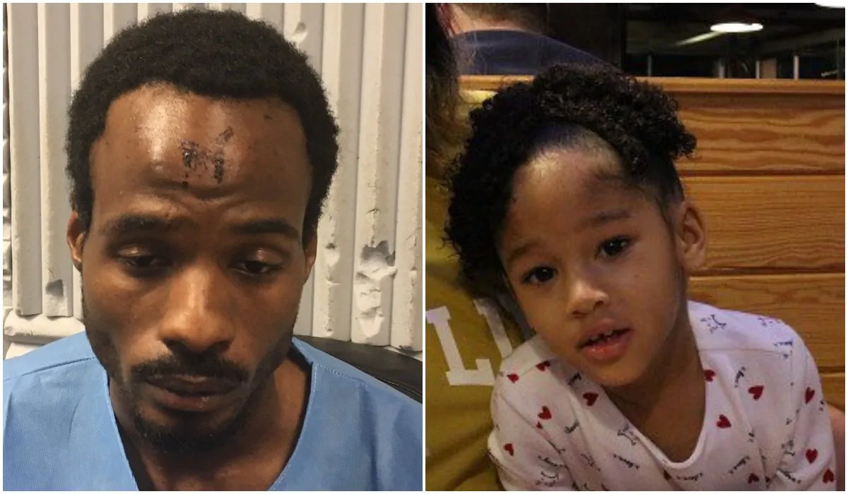 Maleah Davis and her stepfather Darion Vence, pictured with a mark on his forehead after he said he had been abducted with his daughter. (Houston Police Department)