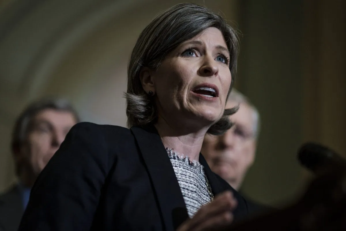 Sen. Joni Ernst (R-Iowa) in Washington on April 30, 2019. (Pete Marovich/Getty Images)