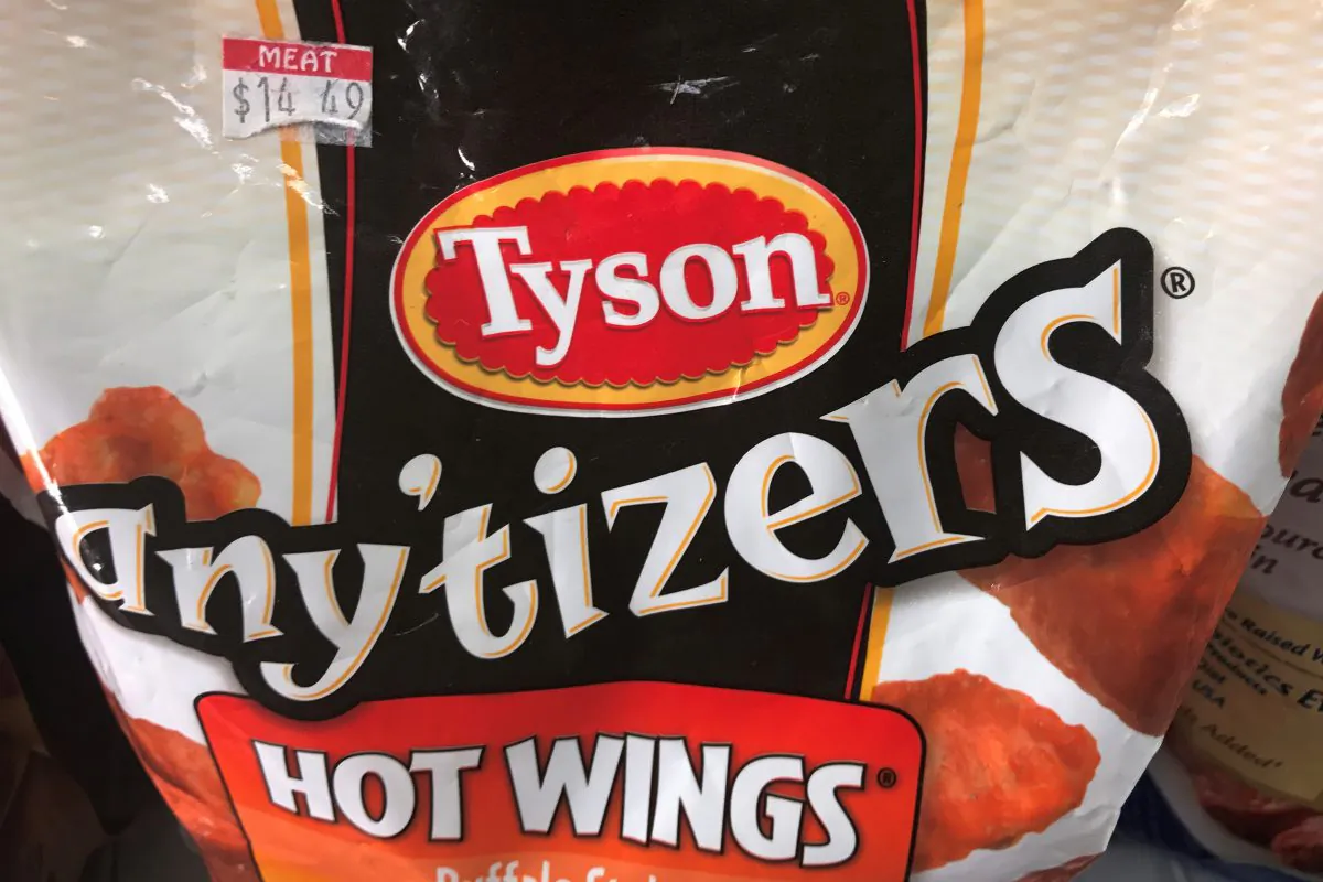 Tyson Foods brand frozen chicken wings are pictured in a grocery store freezer in the Manhattan borough of New York City on May 11, 2017. (Carlo Allegri/Reuters)