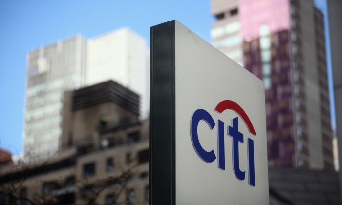A 'Citi' sign is displayed outside Citigroup Center near Citibank headquarters in the Manhattan borough of New York City on Dec. 5, 2012. (Mario Tama/Getty Images)
