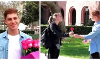 Video: Giving Roses for Valentine’s Day at USC