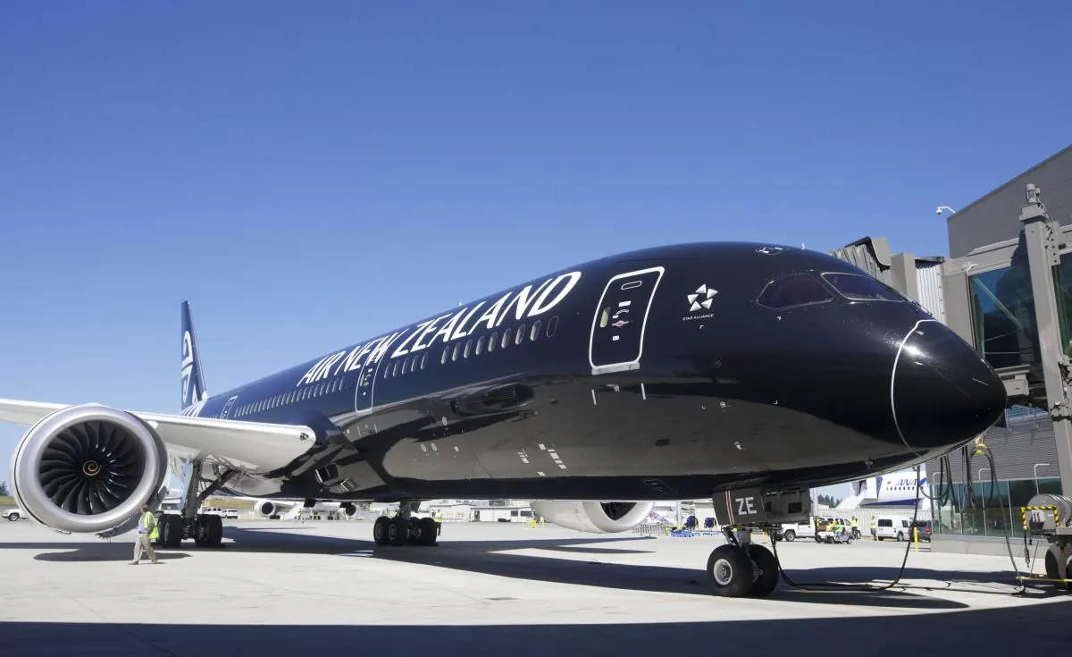 An Air New Zealand 787-9 Dreamliner sits in its stall at the Boeing Delivery Center, July 9, 2014 in Everett, Washington. (Stephen Brashear/Getty Images)
