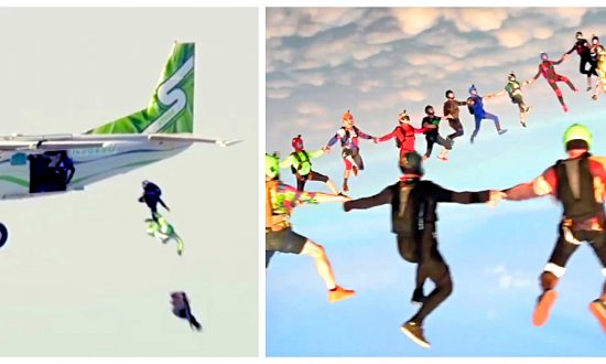 Video: Skydivers Make Parachute-Free Jump From 25,000 Feet