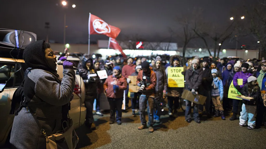 Freedom Road Socialist Organization attends protest in Minneapolis, Minnesota, November 23, 2016.  via Wikicommons