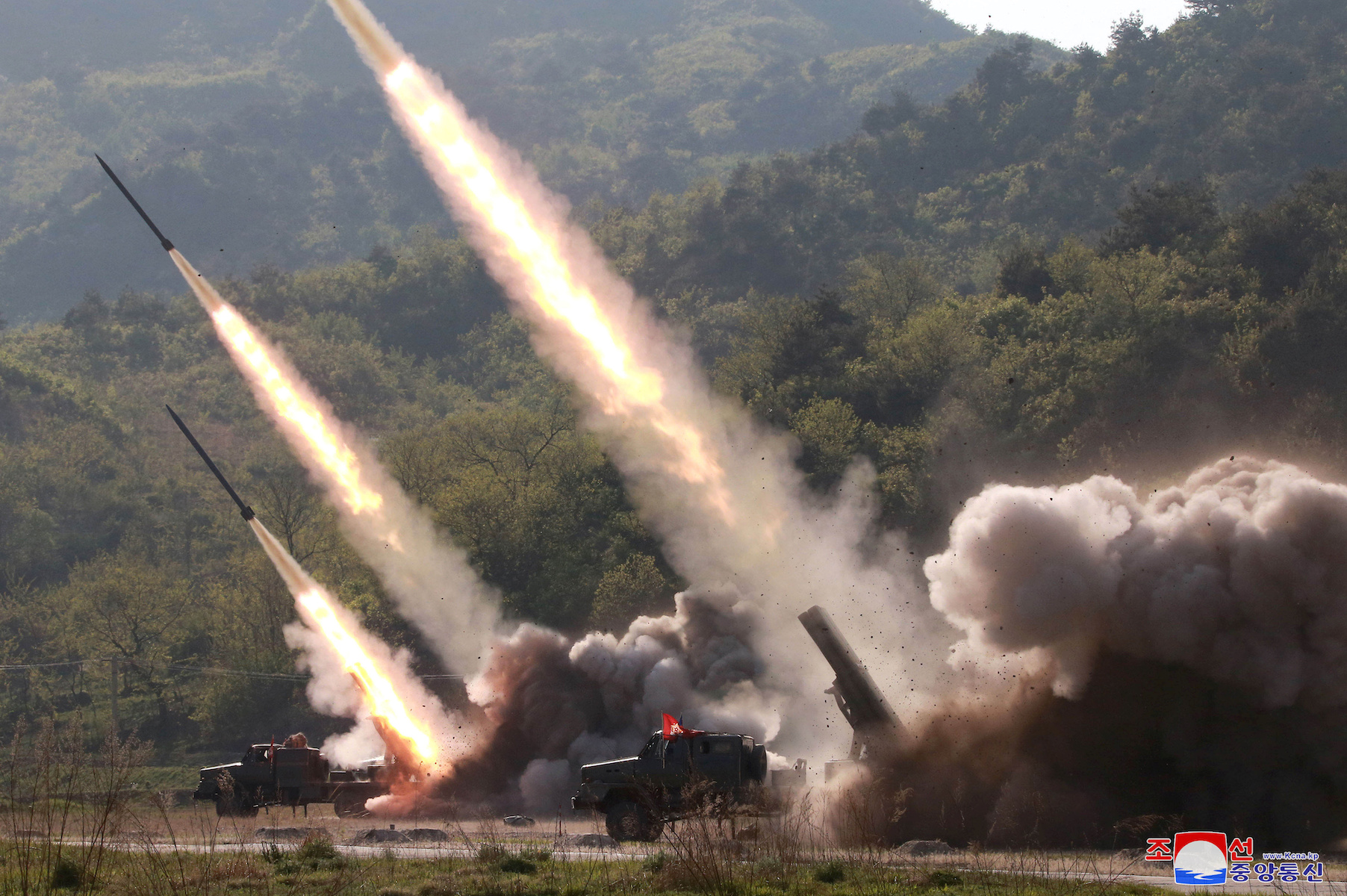 North Korea launched two ballistic missiles into waters off its eastern coa...