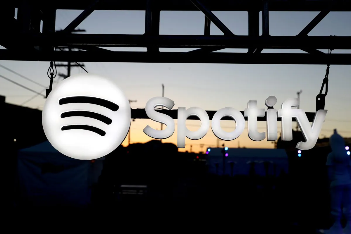 Signage seen as Spotify presents The Billie Eilish Experience at The Stalls at Skylight Row in Los Angeles on March 28, 2019. (Joe Scarnici/Getty Images for Spotify)