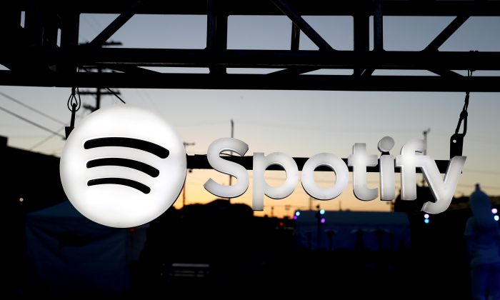 Signage seen as Spotify presents The Billie Eilish Experience at The Stalls at Skylight Row in Los Angeles on March 28, 2019. (Joe Scarnici/Getty Images for Spotify)