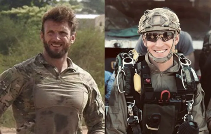 Navy soldiers Cédric de Pierrepont (L), and Alain Bertoncello have been killed in a military operation in the West African nation of Burkina Faso that freed four people from the U.S., France and South Korea who were kidnapped in neighboring Benin on May 10, 2019. (French Army via AP)