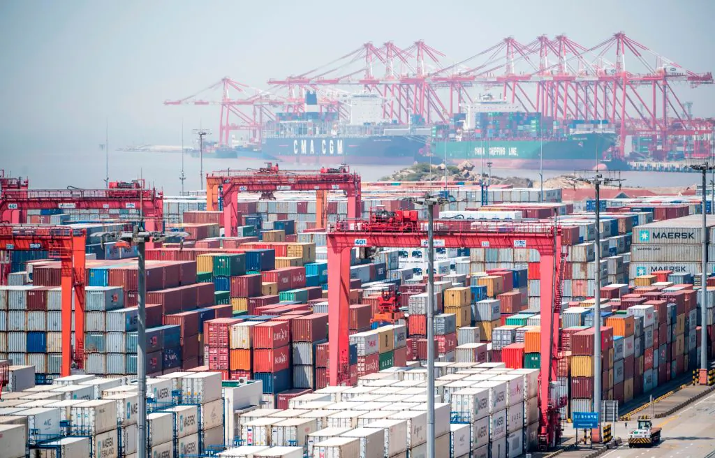The Yangshan Deep-Water Port in Shanghai, China, on April 9, 2018. JOHANNES EISELE/AFP/Getty Images