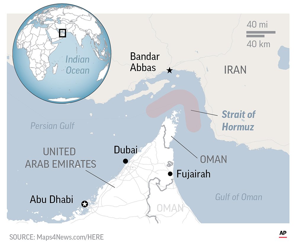 The Strait of Hormuz, though considered an international waterway,