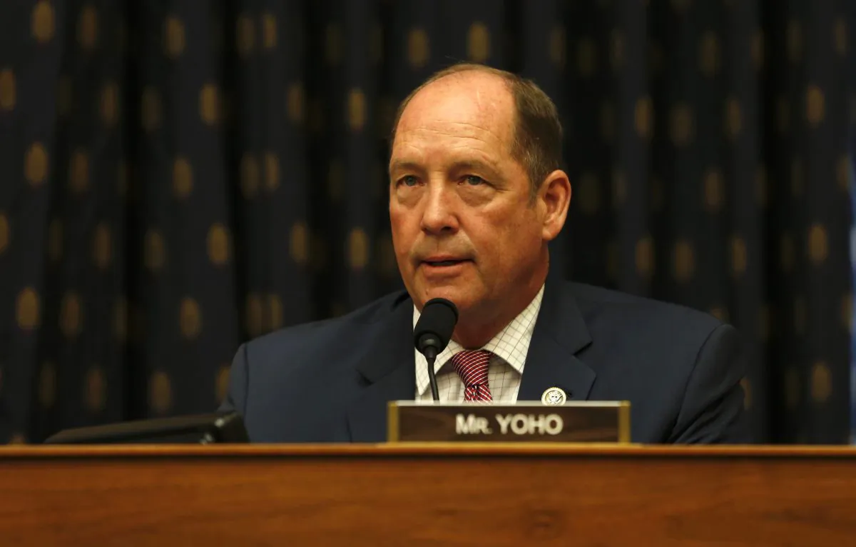 Rep. Ted Yoho at the hearing Smart Competition: Adapting U.S. Strategy Toward China at 40 Years in Washington on May 8, 2019. (Jennifer Zeng/The Epoch Times)