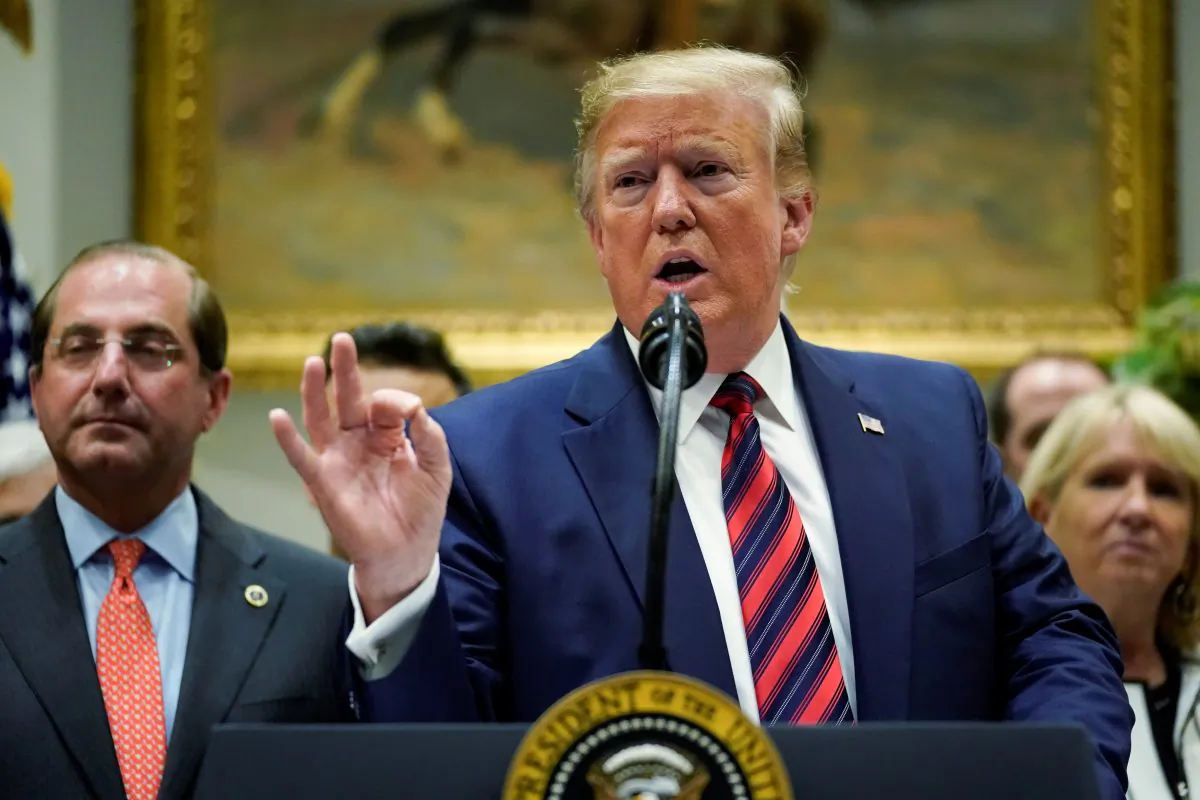 U.S. President Donald Trump delivers remarks during an event to announce a proposal to end surprise medical billing in the Roosevelt Room at the White House in Washington, U.S., on May 9, 2019. (Jonathan Ernst/Reuters)