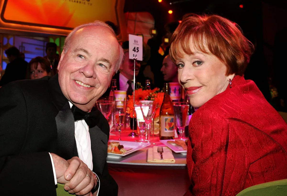 Actor Tim Conway and Actress Carol Burnett in the audience at the 2005 TV Land Awards at Barker Hangar on March 13, 2005 in Santa Monica, California. (Vince Bucci/Getty Images)