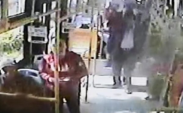Couple bus fight