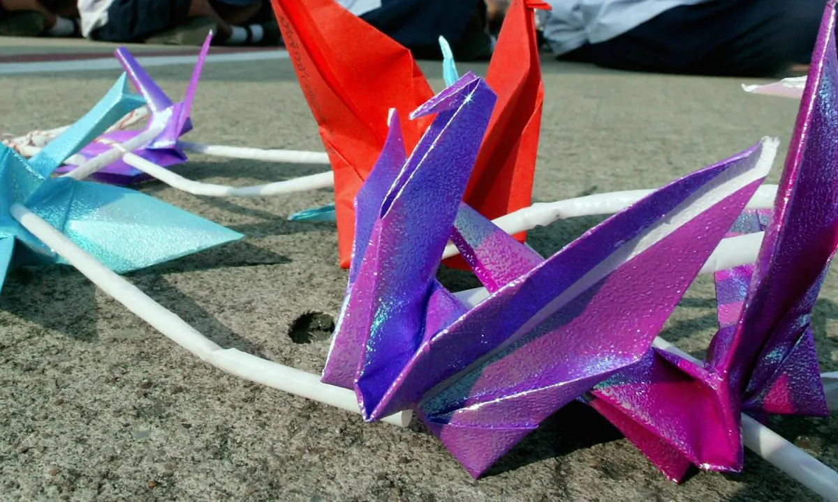 Origami Cranes. (Pornchai Kittiwongsakul/AFP/Getty Images)