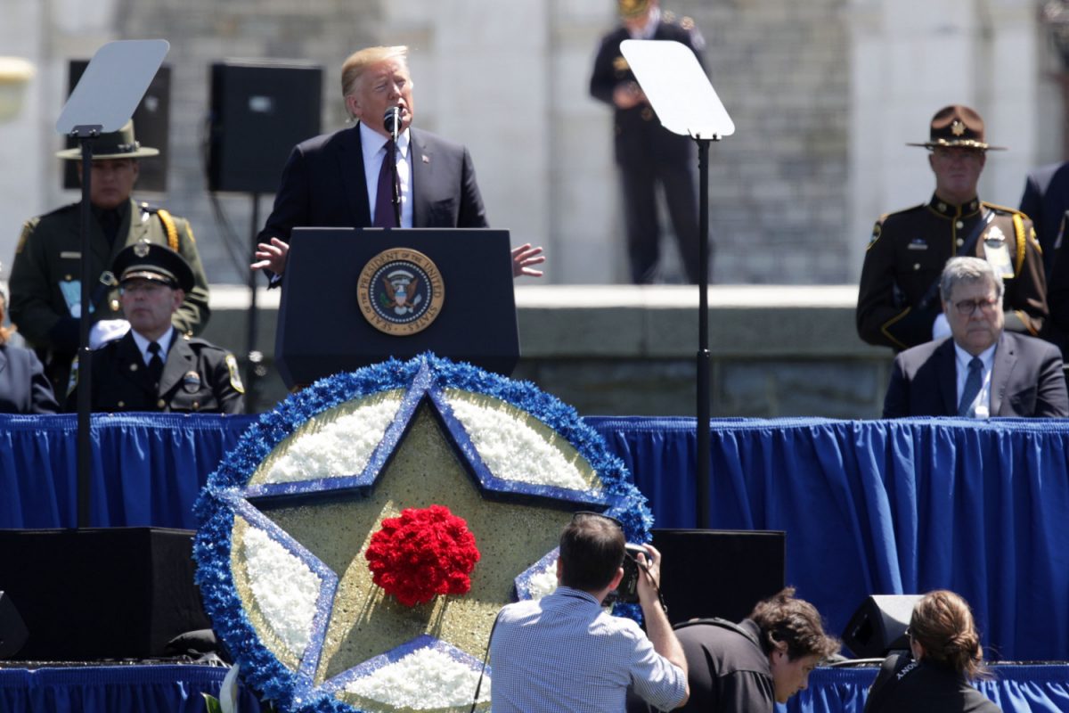 President Donald Trump speaks