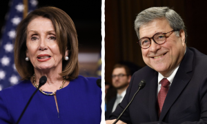 ‘Did You Bring Your Handcuffs?’ Barr Jokes With Pelosi
