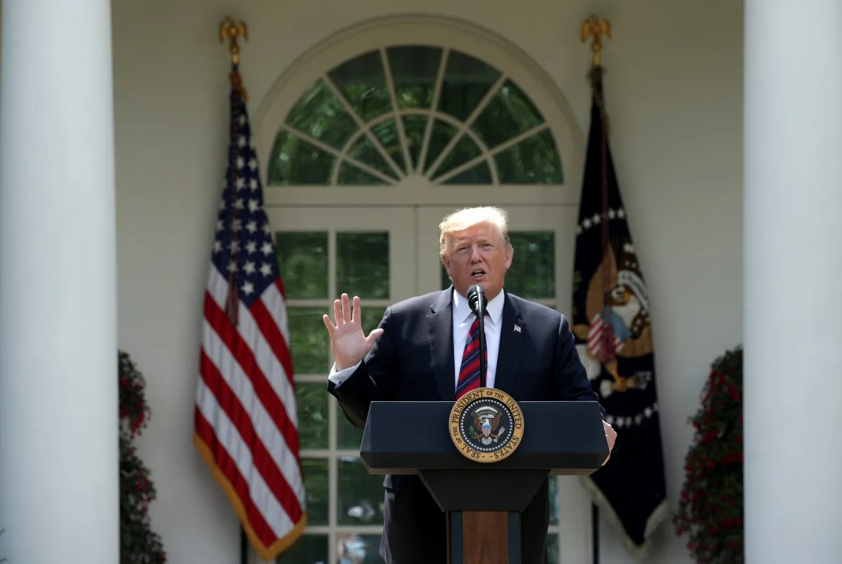President Donald Trump speaks about immigration reform in the Rose Garden of the White House on May 16, 2019. (Alex Wong/Getty Images)