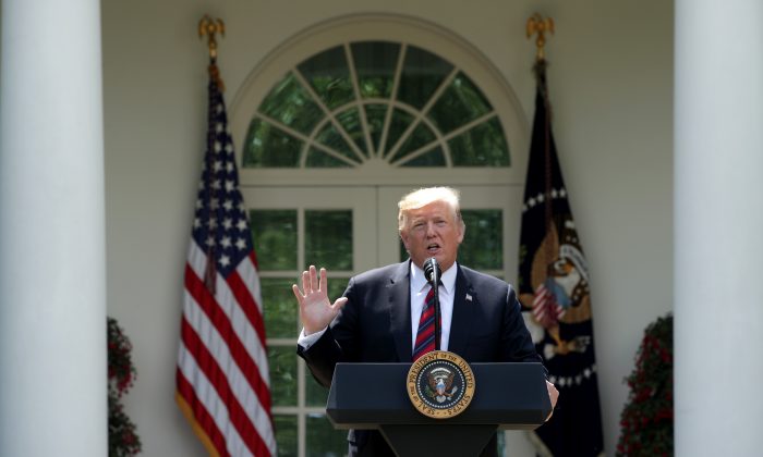 President Donald Trump speaks about immigration reform in the Rose Garden of the White House on May 16, 2019. (Alex Wong/Getty Images)