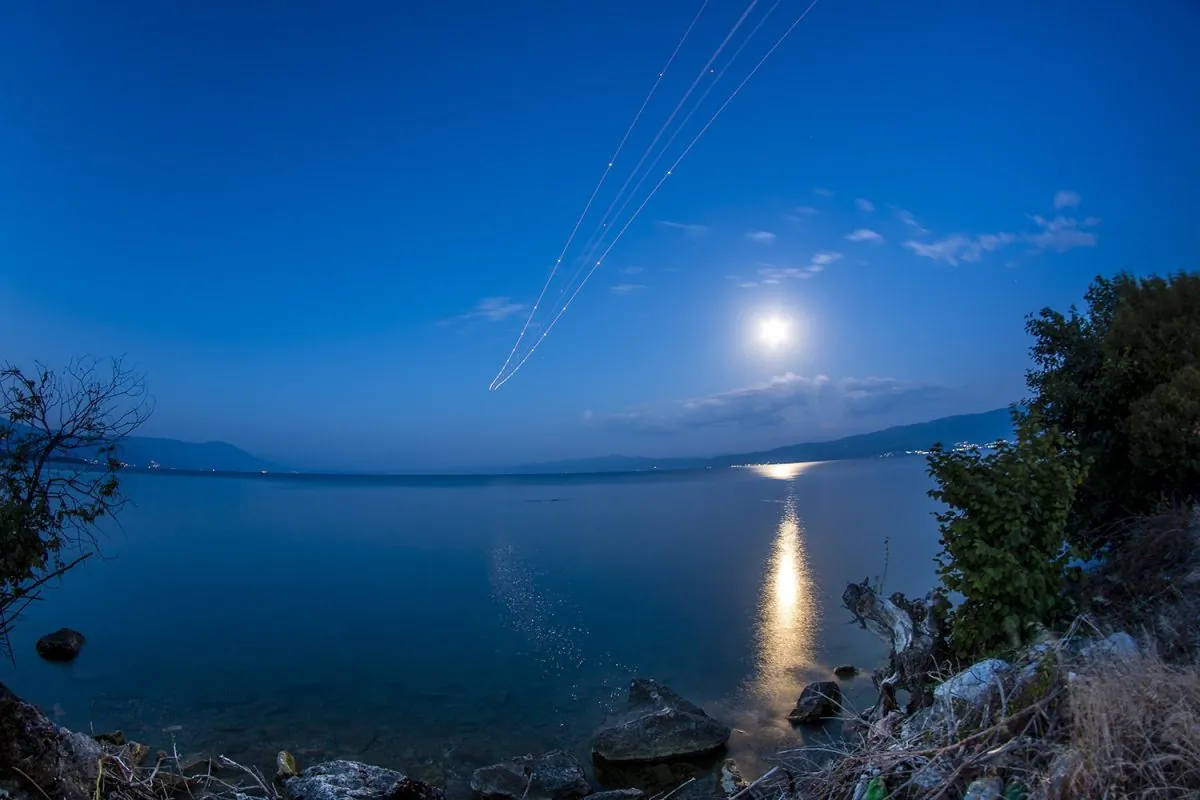 "Blue Flower Moon" photographed near the Ohrid "St. Paul the Apostle" Airport, in Macedonia, on May 16, 2019. (Stojan Stojanovski/CNN iReport)