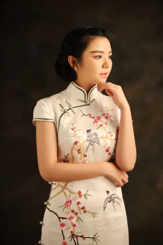 A modern qipao. The qipao has a long history and has undergone many permutations. (Shutterstock)