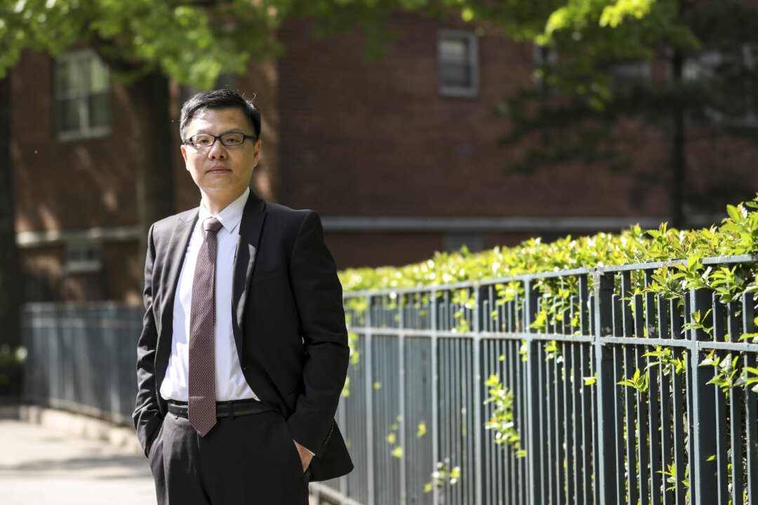 Jason Xiong, a Falun Gong practitioner who endured torture in China for his belief, in Manhattan on May 16, 2019. (Samira Bouaou/The Epoch Times)