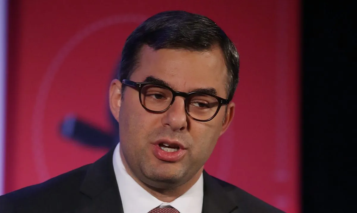 House Freedom Caucus member Rep. Justin Amash (R-Mich.) speaks during a Politico Playbook Breakfast interview, at the W Hotel in Washington on April 6, 2017. (Mark Wilson/Getty Images)