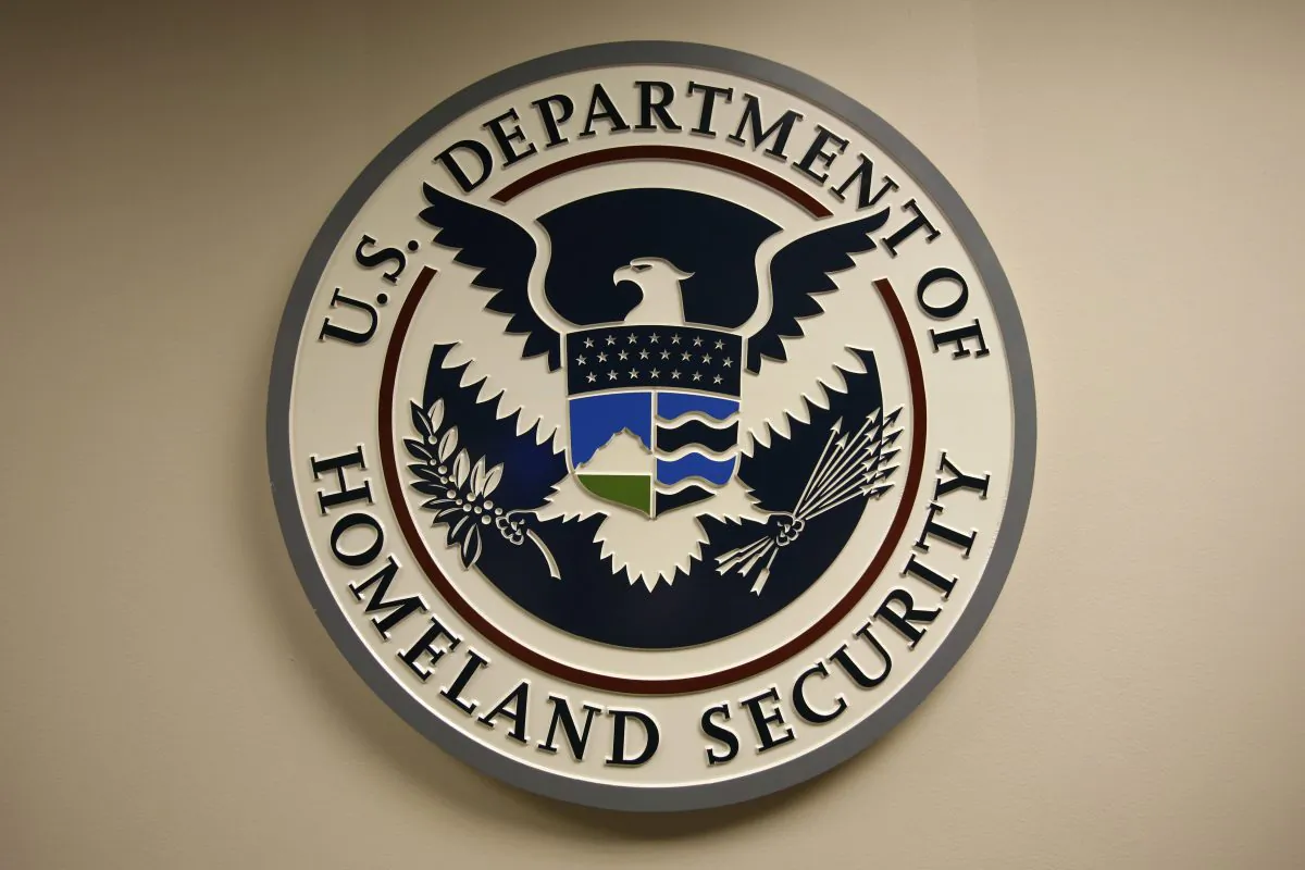 U.S. Department of Homeland Security emblem is pictured at the National Cybersecurity & Communications Integration Center (NCCIC) located just outside Washington in Arlington, Virginia on Sept. 24, 2010. (Hyungwon Kang/Reuters)