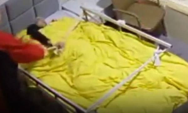 Tie elderly bed