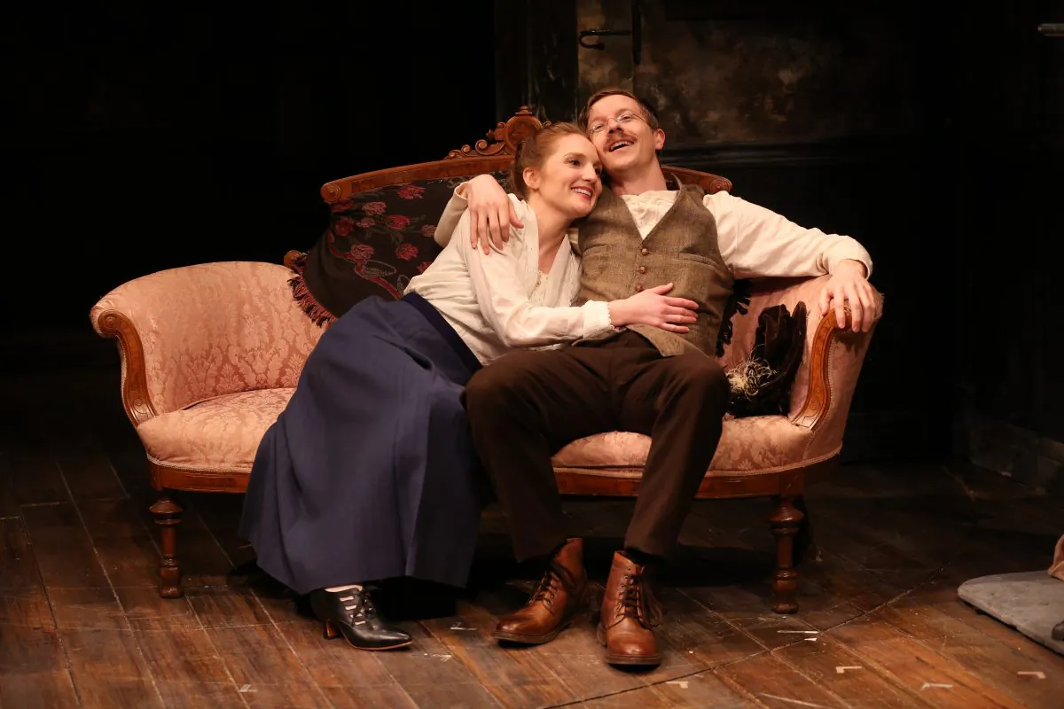 Clare O'Malley and Adam Petherbridge as they appear in the Irish Repertory Theatre's production of “The Plough and the Stars.” (Carol Rosegg)