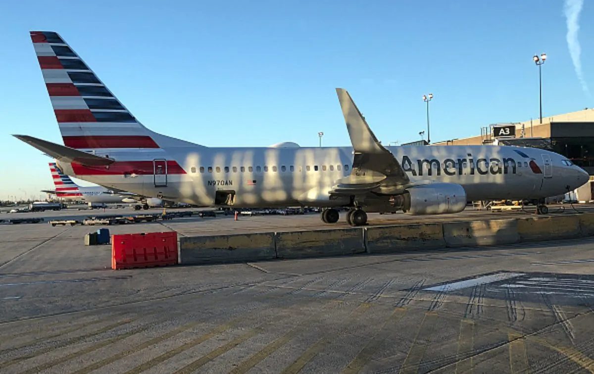 An American Airlines plane sits on the tarmac at Philadelphia International Airport, in Philadelphia, Pa., on Nov. 4, 2018. (Daniel Slim/AFP/Getty Images)