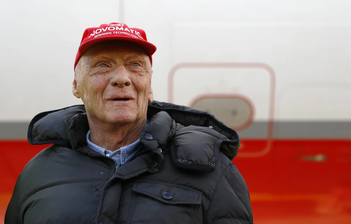 Niki Lauda poses at the airport in Duesseldorf, Germany, March 20, 2018. (Reuters/Leonhard Foeger)