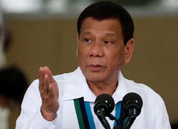 Filipino President Rodrigo Duterte in Quezon City, Philippines on Oct. 26, 2017. Canada announced on May 22, 2019 that it has hired a firm to ship back containers of trash left to rot in Manila ports, the announcement coming a month after Duterte threatened to ship them back himself. (Reuters/Dondi Tawatao)