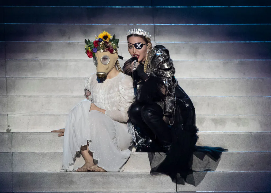 Madonna performs on stage after the 64th annual Eurovision Song Contest held at Tel Aviv Fairgrounds on May 18, 2019, in Tel Aviv, Israel. (Michael Campanella/Getty Images)