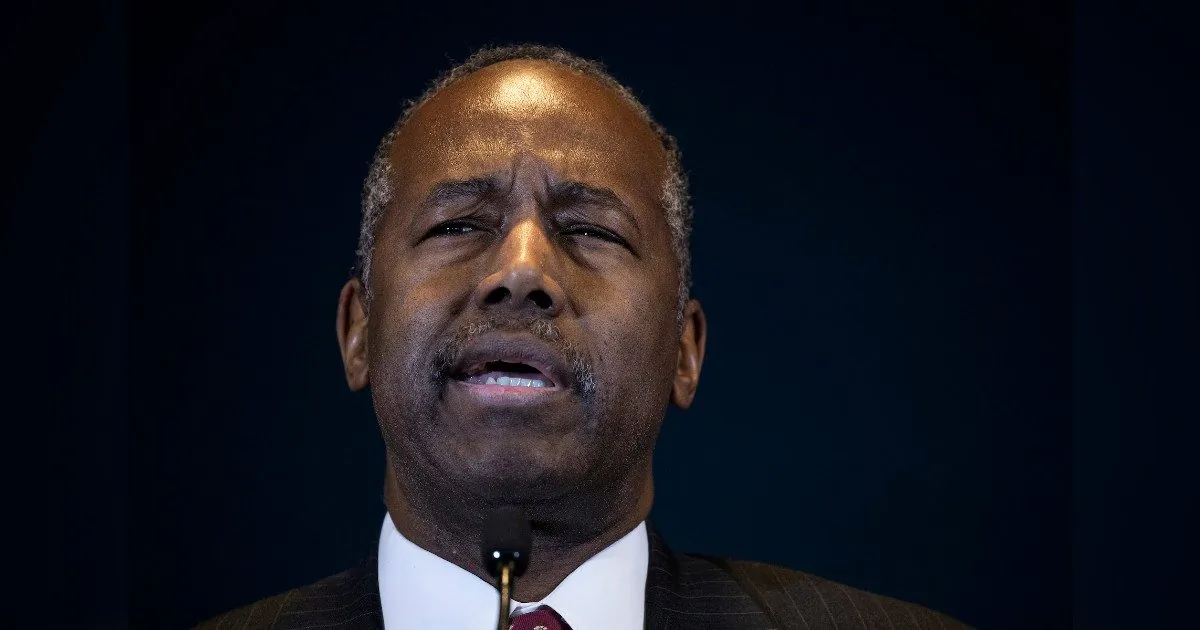 Ben Carson, Secretary of Housing and Urban Development, speaks during a press conference at the Jacob Javits Federal Building, in New York City, Jan. 31, 2019. (Drew Angerer/Getty Images)