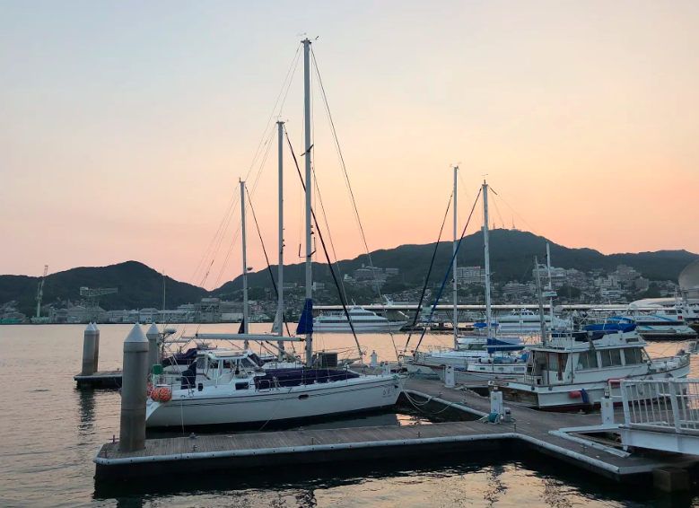 nagasaki boats sunset