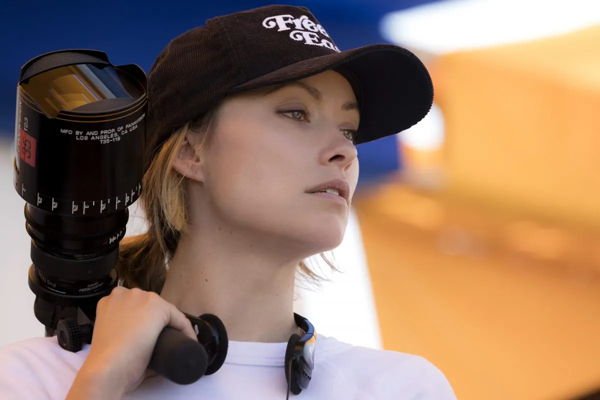 Olivia Wilde on the set of her directorial debut, “Booksmart.” (Francois Duhamel/Annapurna pictures, LLC)