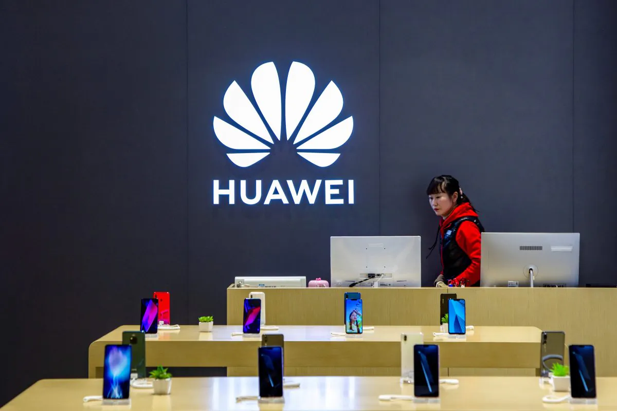 A staff member is seen inside a Huawei retail store in Shanghai, China on May 8, 2019. (Reuters)