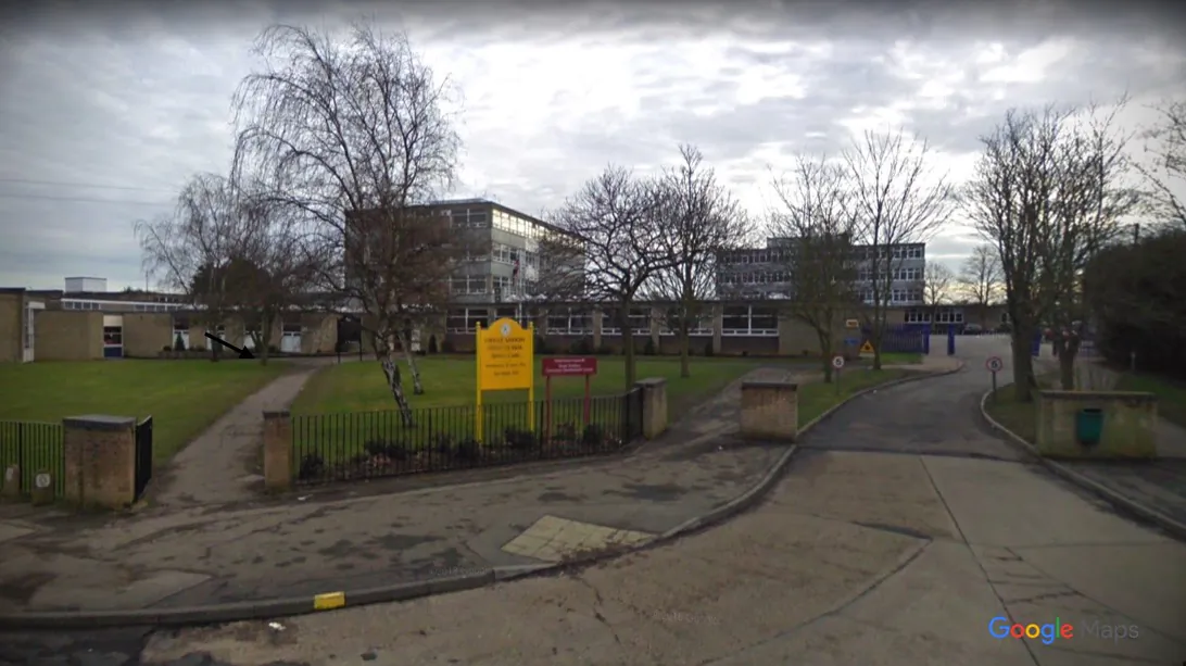 A view of the entrance gate to Great Baddow High School in Chelmsford, UK. (Google Maps)