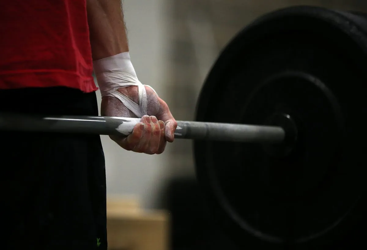 A man doing CrossFit workout at Ross Valley CrossFit in San Anselmo, Calif., on March 13, 2014. (Justin Sullivan/Getty Images)