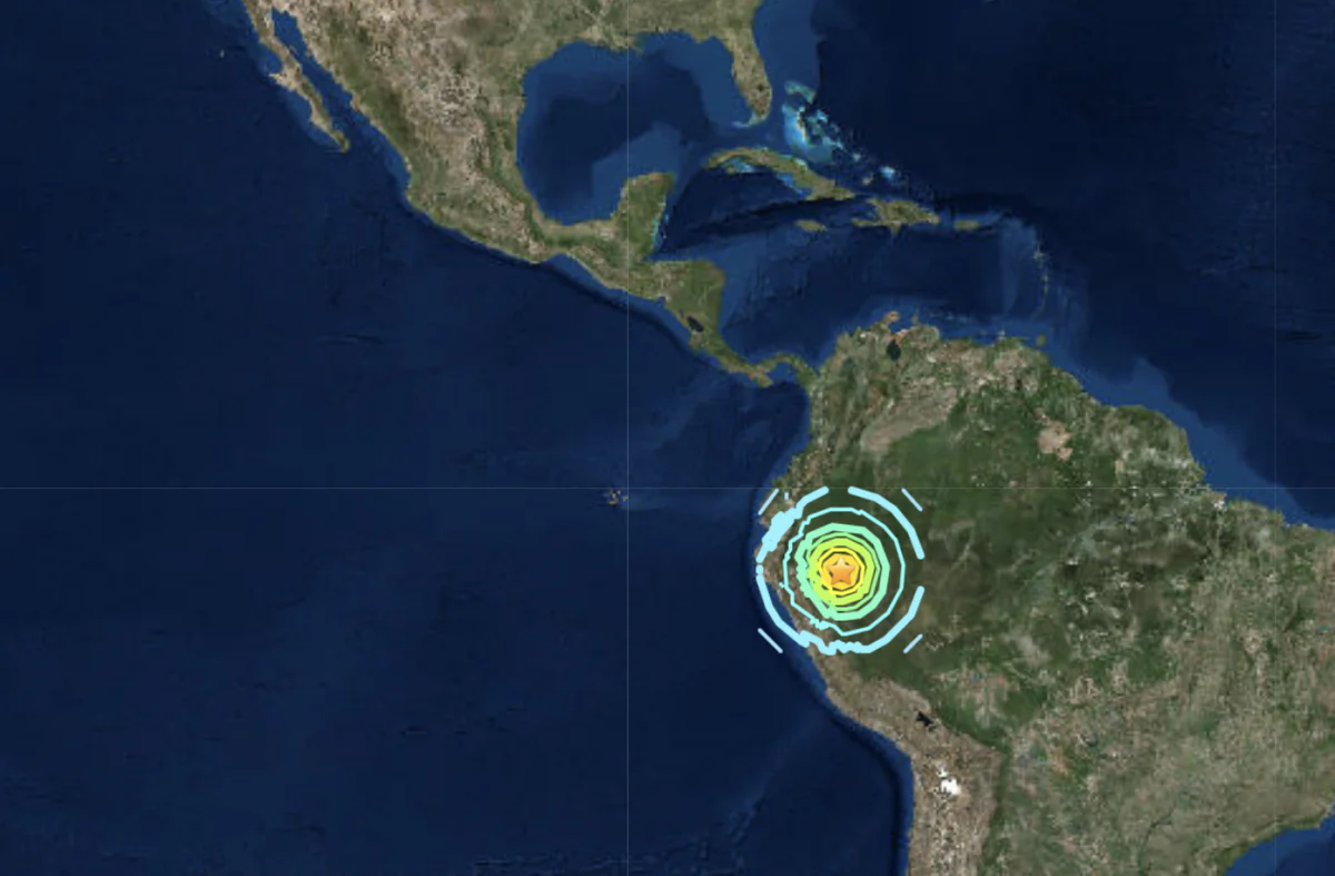 Massive 8.0 magnitude earthquake rocks central Peru on May 26, 2019. (Screenshot/United States Geology Survey)