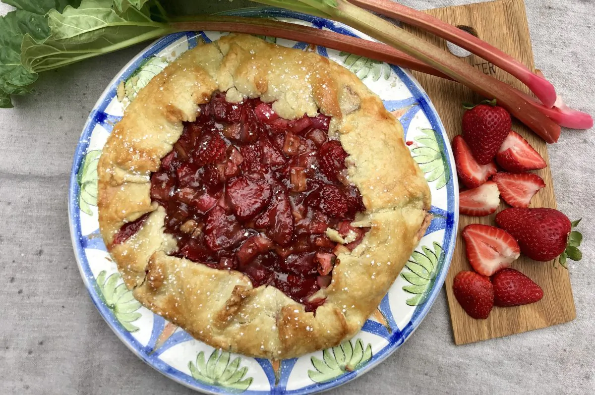 Strawberry rhubarb galette. (Cardinale Montano)