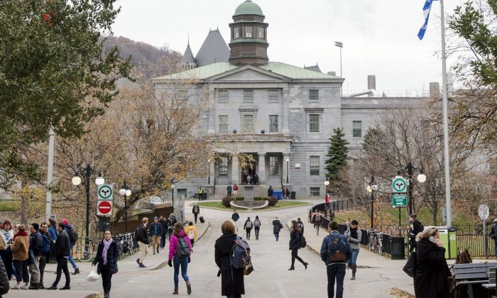 The McGill University campus in Montreal in a file photo. A persistent rise in student debt and associated bankruptcies suggest a higher-education sector that is in disarray, writes Fergus Hodgson. (CANADIAN PRESS/Ryan Remiorz)