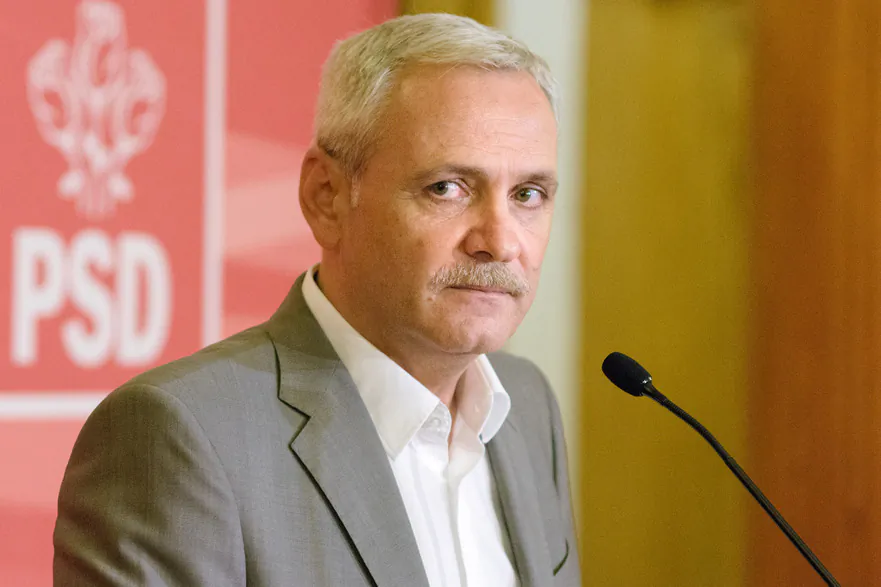 Liviu Dragnea, the leader of The Social Democratic Party, in Bucharest, Romania, on Sept. 21, 2018. (Florin Chirila/The Epoch Times)
