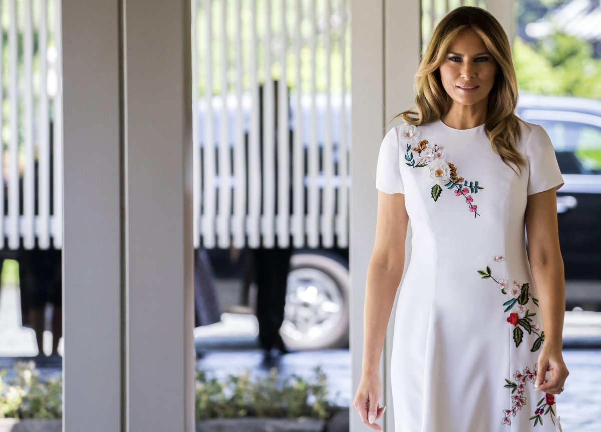 First Lady Melania Trump arrives