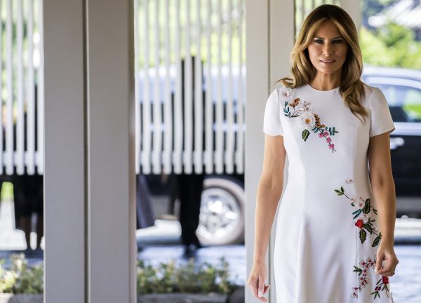 First Lady Melania Trump arrives