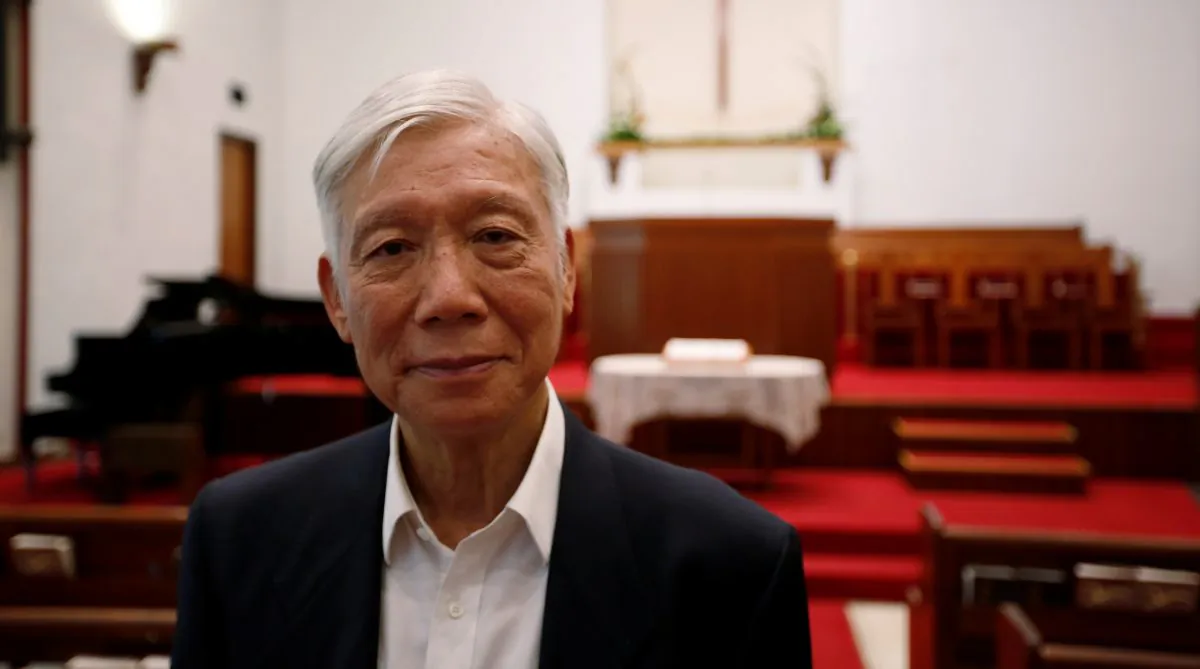 Chu Yiu-ming, one of the key organizers of Operation Yellowbird, smuggling Chinese dissidents out of China after the 1989 Tiananmen Square protests, poses after an interview, at a church, in Hong Kong, China on May 14, 2019. (James Pomfret/Reuters)
